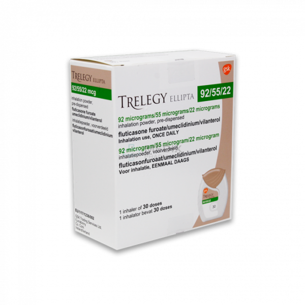 Trelegy Ellipta (fluticasone furoate/umeclidinium/vilanterol)